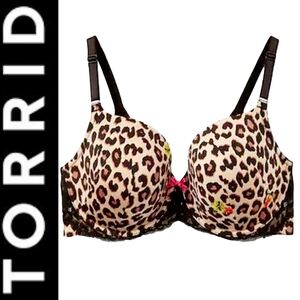Betsey Johnson Leopard Back Smoothing Lightly Lined T-Shirt Bra